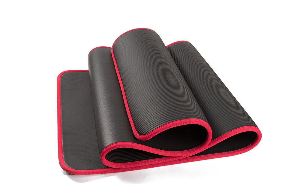 Yoga Mat 31.5 Inch 10mm Hangable Extra Wide And Extra Thick Non Slip  Exercise Fi