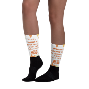 "When I Count My Blessings, I Count Yoga Twice" Socks