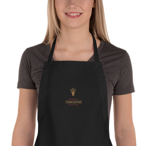 "Celebrate Thanksgiving With Yoga" Embroidered Apron