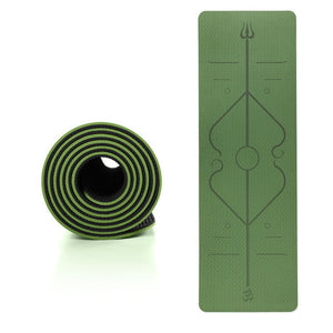 Yoga Mat with Position Line